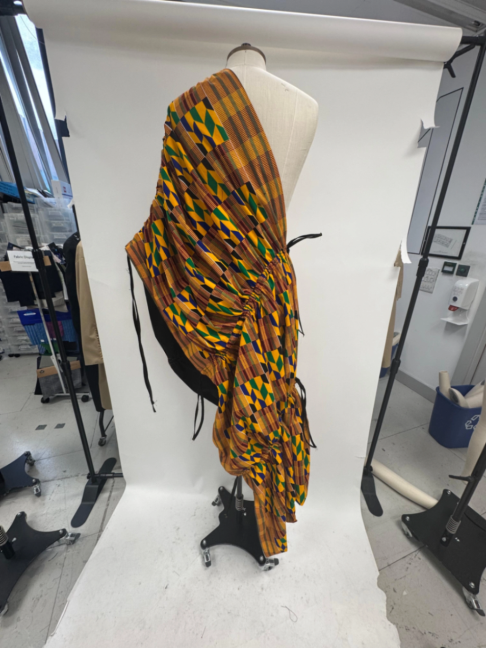 Draped Kente — back view